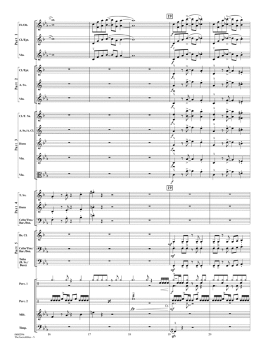 The Incredibles - Conductor Score (Full Score) Concert Band scores gallery preview page 4