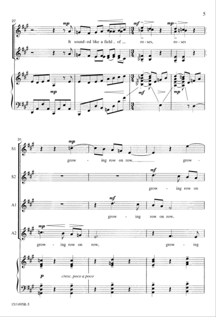 Hope Is Singing to Me Hope Is Singing to Me SSAA scores gallery preview page 5