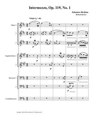 Intermezzo, Op. 119, No. 1 (Double Reed Octet)