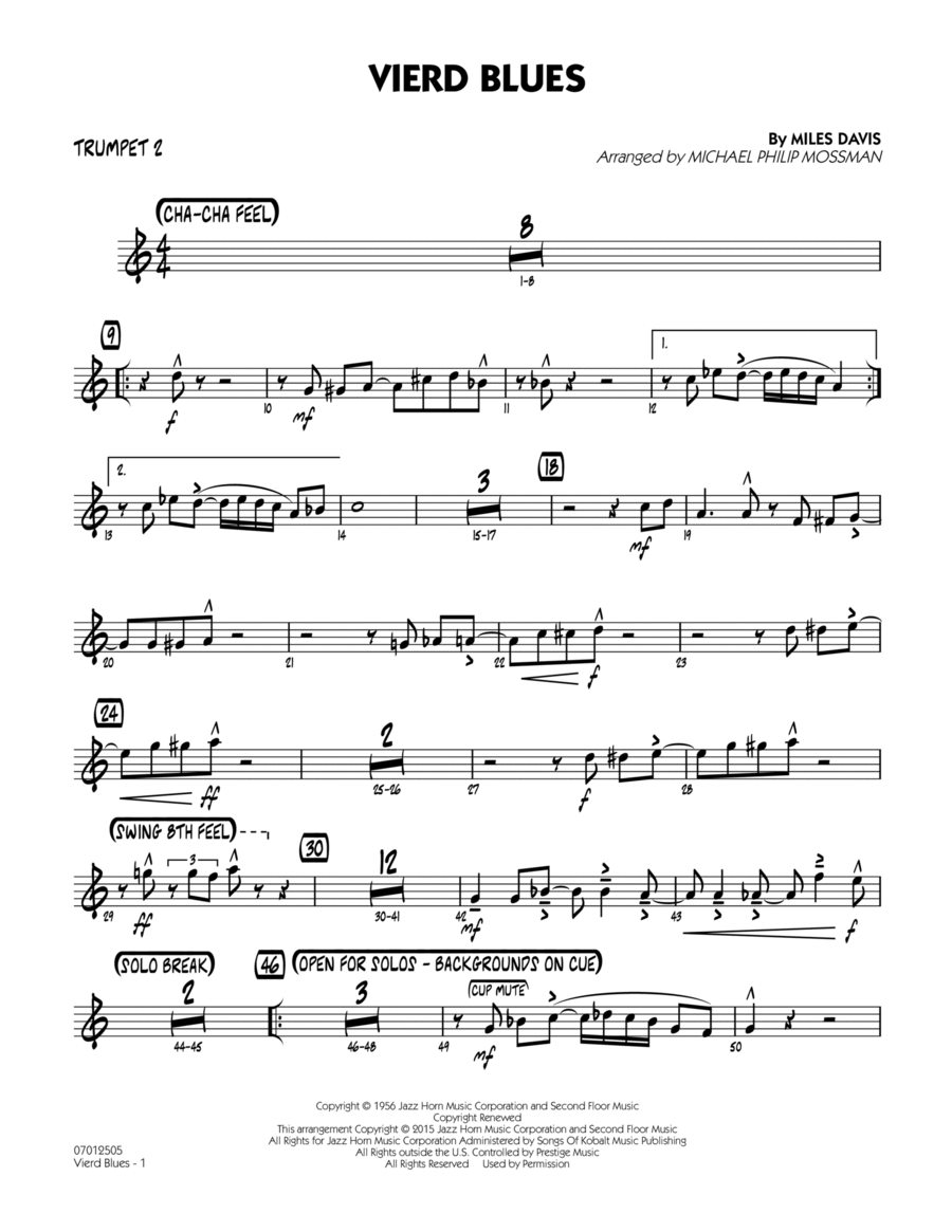 Vierd Blues - Trumpet 2
