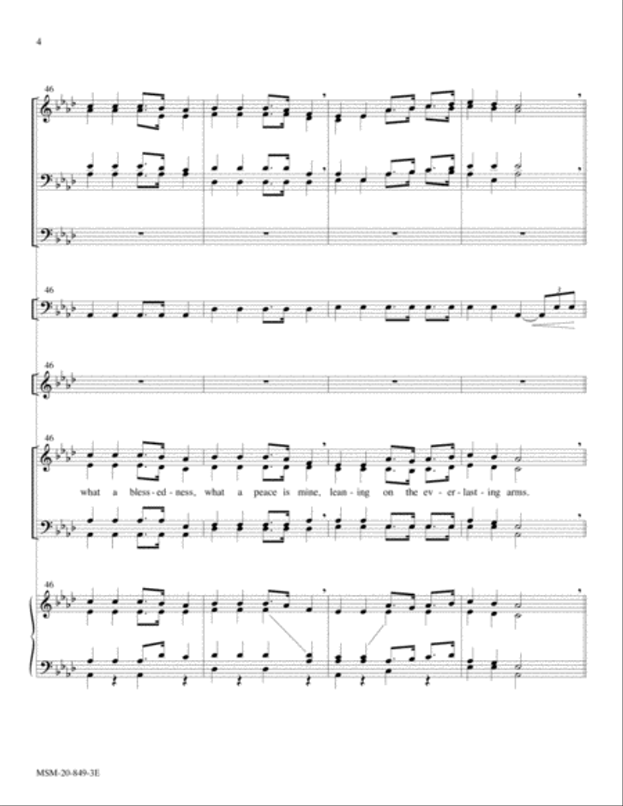 Leaning on the Everlasting Arms (Showalter) 4-Part scores gallery preview page 4