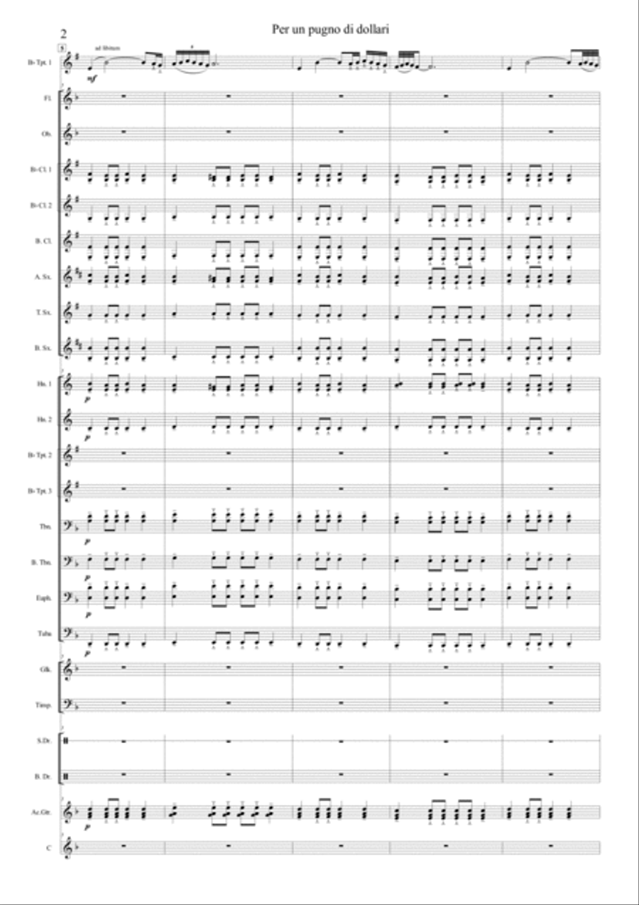 Per Un Pugno Di Dollari Concert Band scores gallery preview page 4