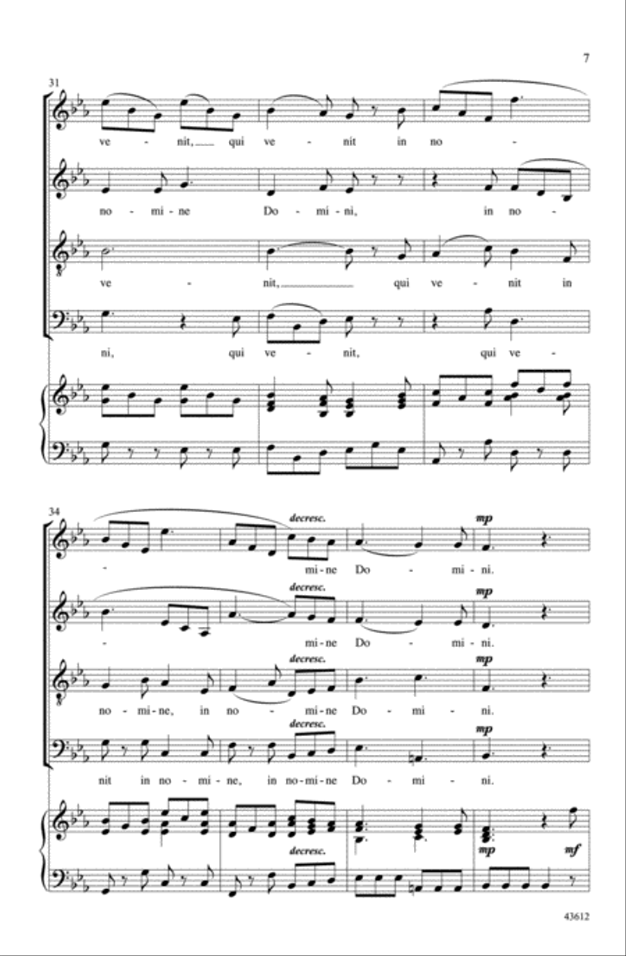 Benedictus (from Missa Sancti Hieronymi, MH 254) Choir scores gallery preview page 6