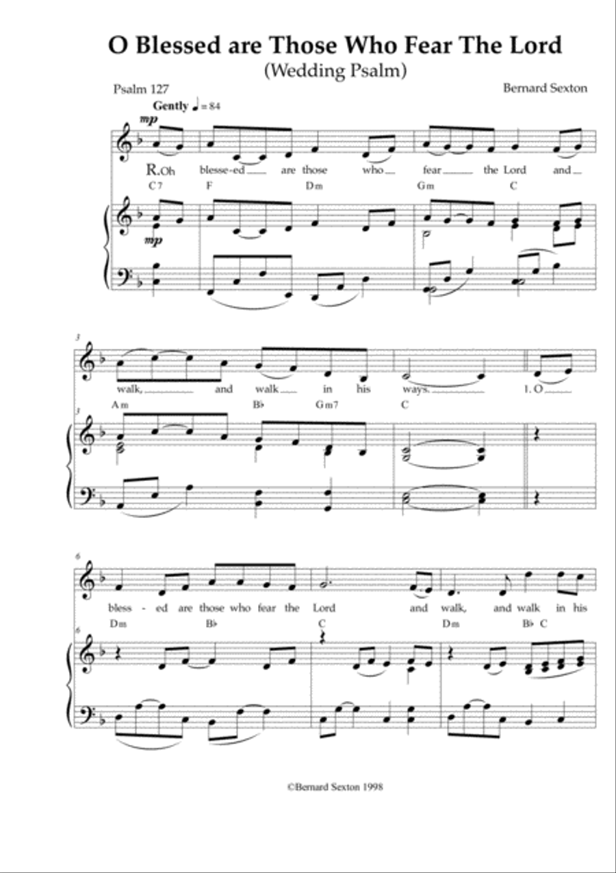 Psalm - O Blessed Are Those - Psalm 127 (Wedding Psalm) Choir scores gallery preview page 2