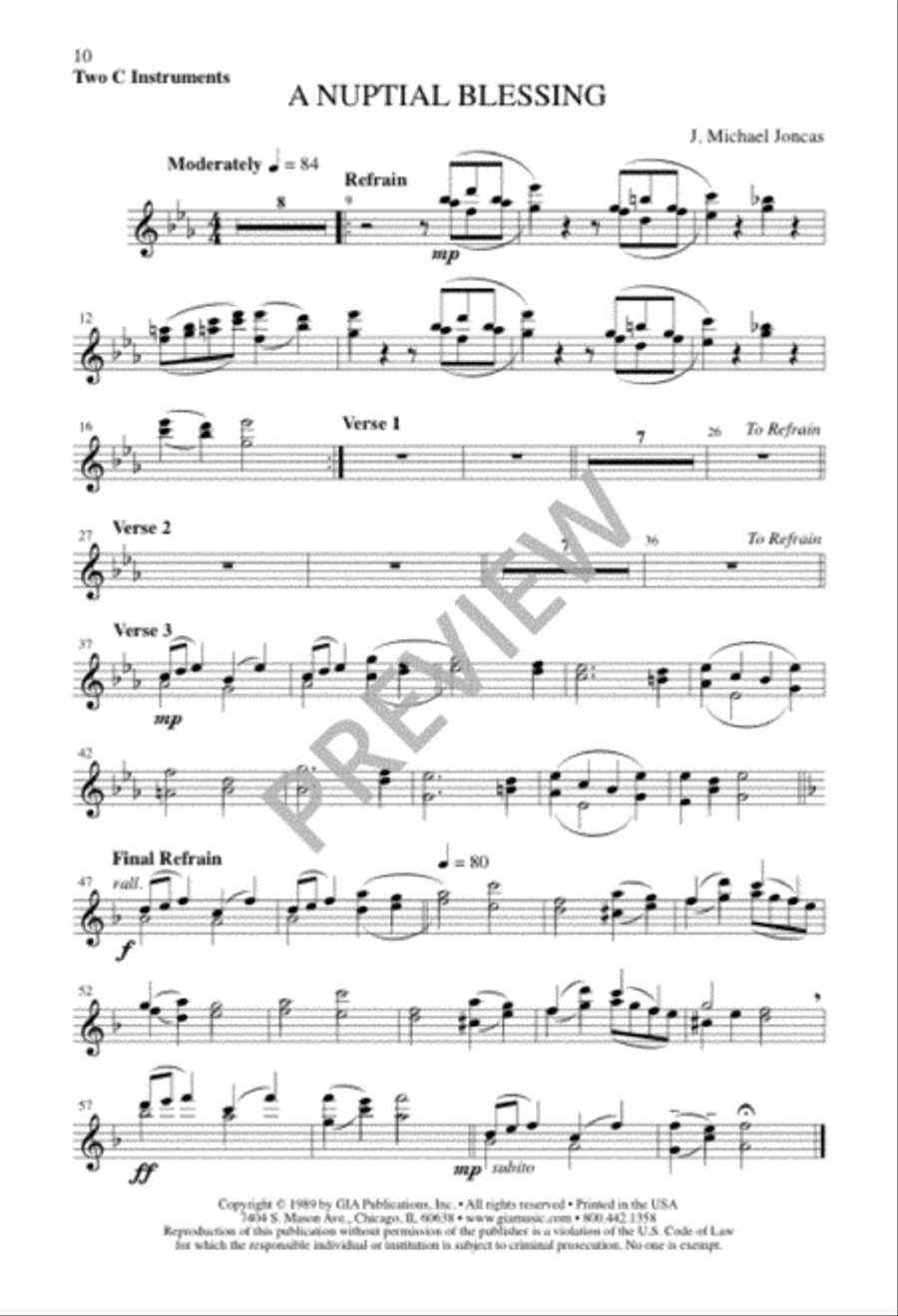 A Nuptial Blessing - SATB edition 4-Part scores gallery preview page 11