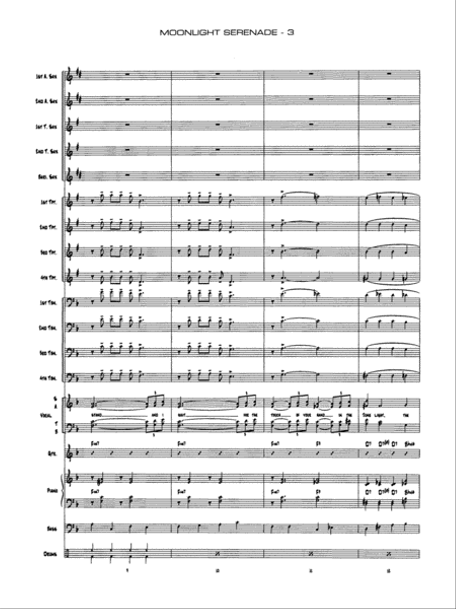 Moonlight Serenade: Score Jazz Ensemble scores gallery preview page 5