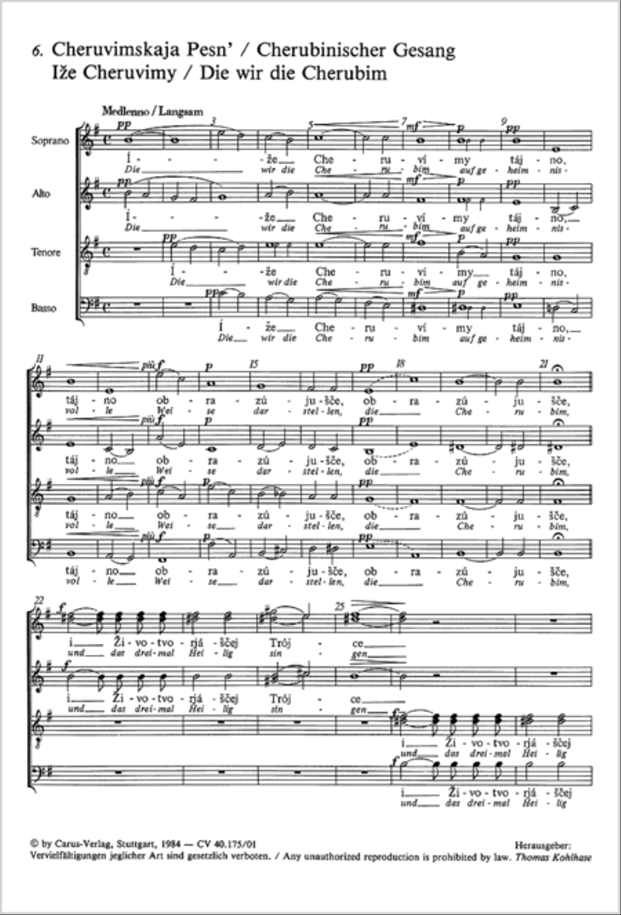 Sieben Chore zur Chrysostomos-Liturgie Choir scores gallery preview page 2