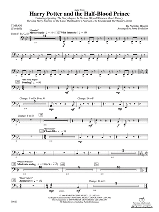 Harry Potter and the Half-Blood Prince, Suite from: Timpani