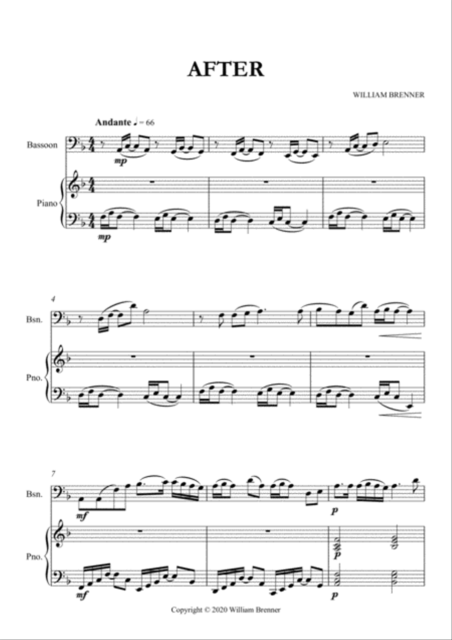 After - Bassoon Bassoon Solo scores gallery preview page 2