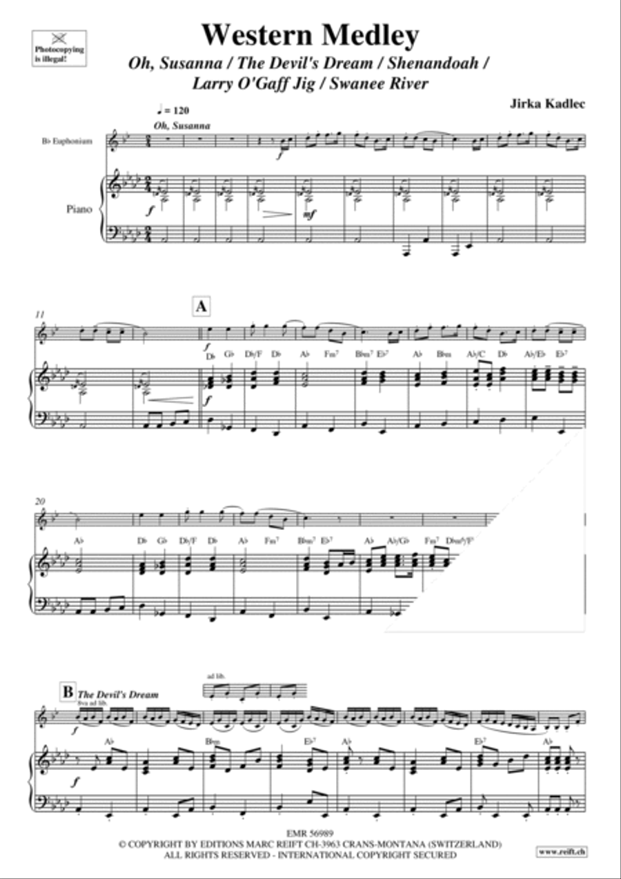 Western Medley Euphonium scores gallery preview page 4