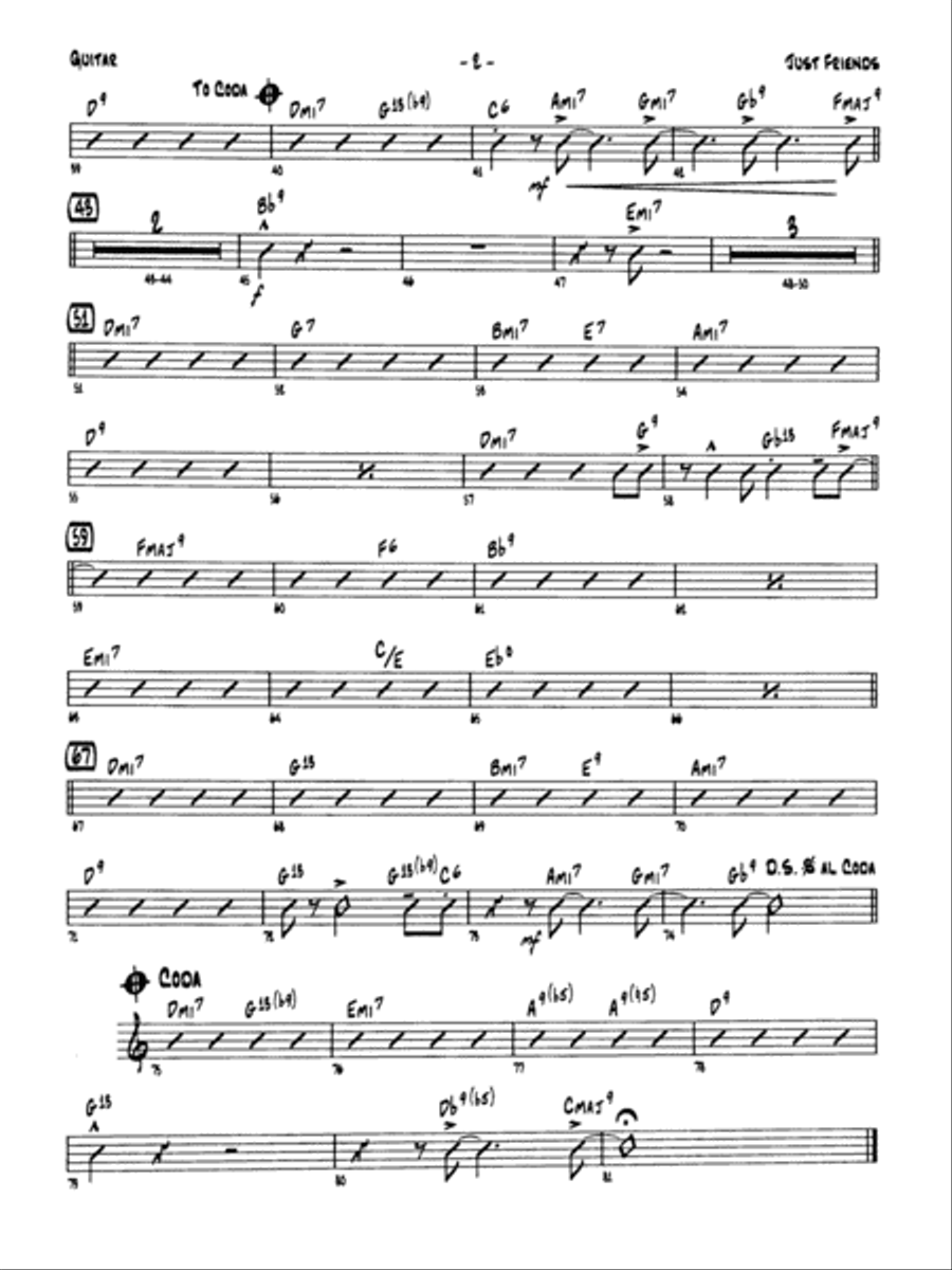 Just Friends: Guitar Jazz Ensemble scores gallery preview page 2