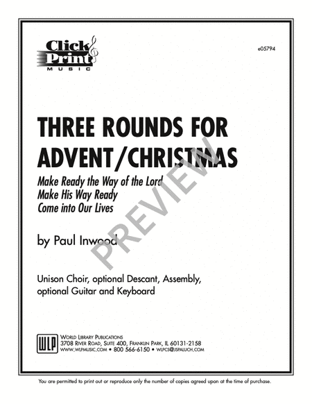 Three Rounds for Advent / Christmas