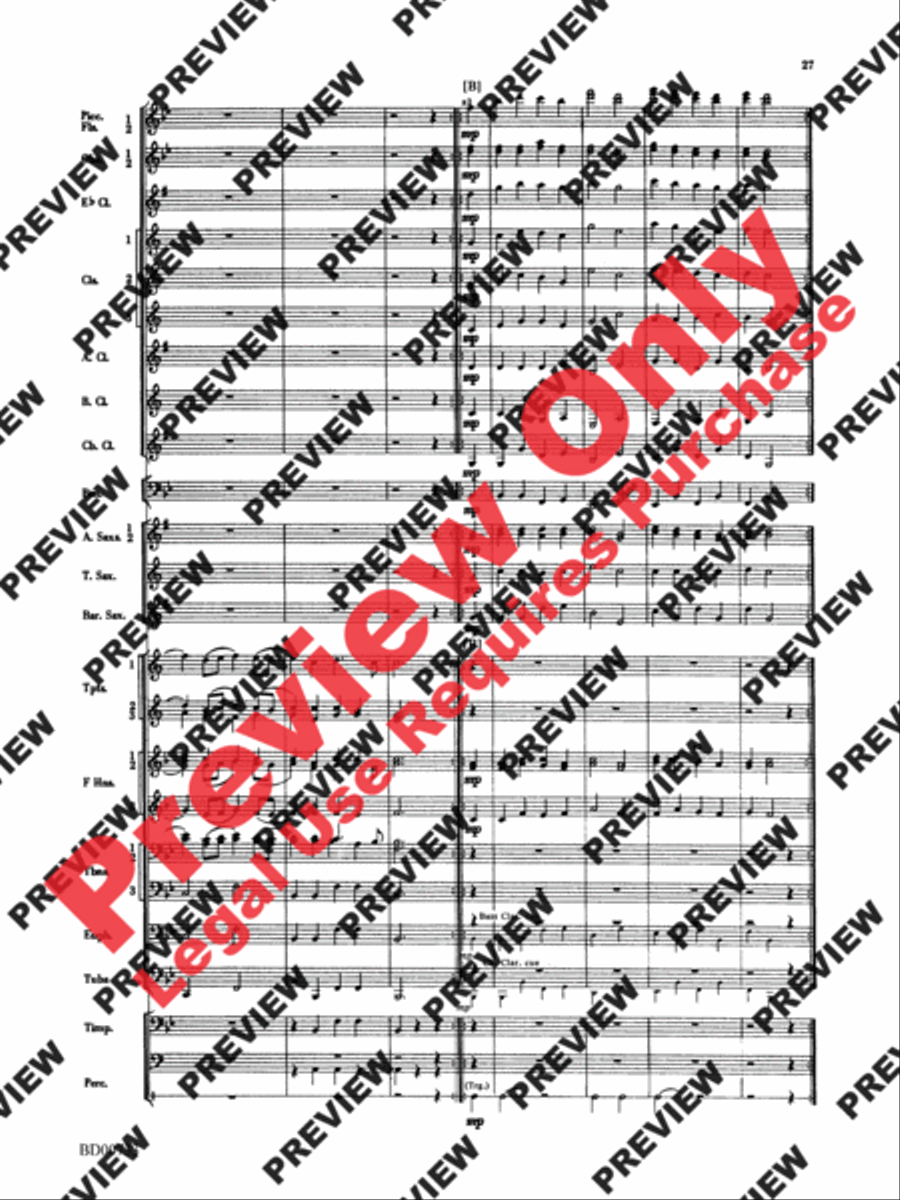 Water Music Suite Concert Band scores gallery preview page 27