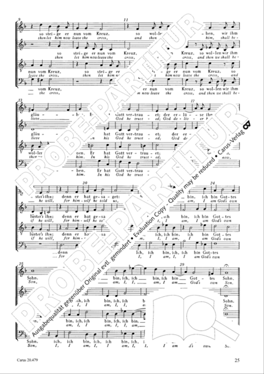 St. Matthew Passion (Matthaus-Passion) 4-Part scores gallery preview page 32