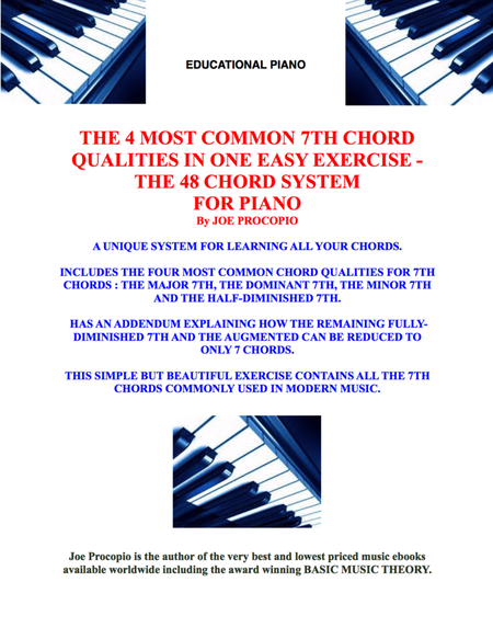 THE 4 MOST COMMON 7TH CHORD QUALITIES IN ONE EASY EXERCISE THE 48 CHORD SYSTEM FOR PIANO image number null