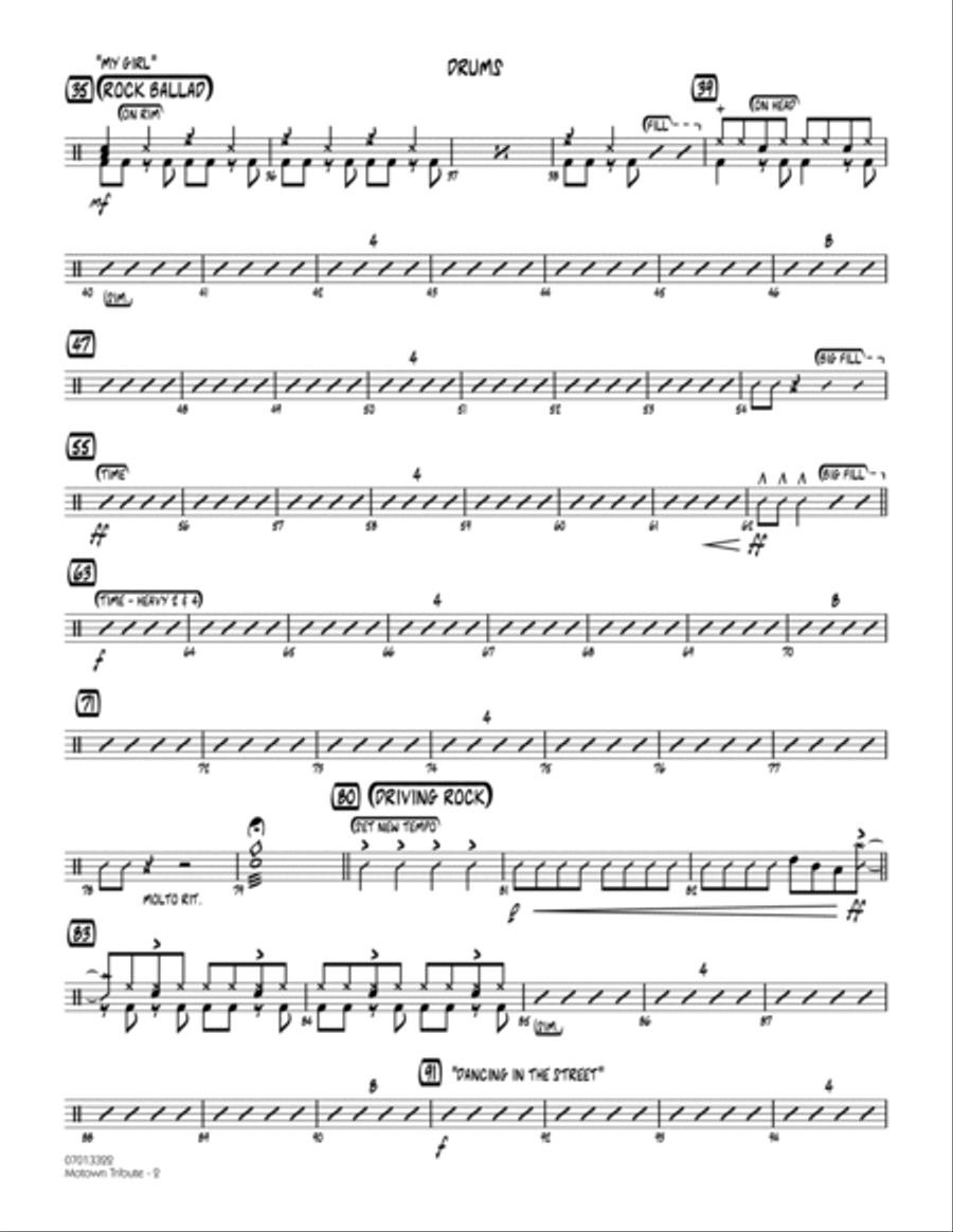 Motown Tribute - Drums Drums scores gallery preview page 2