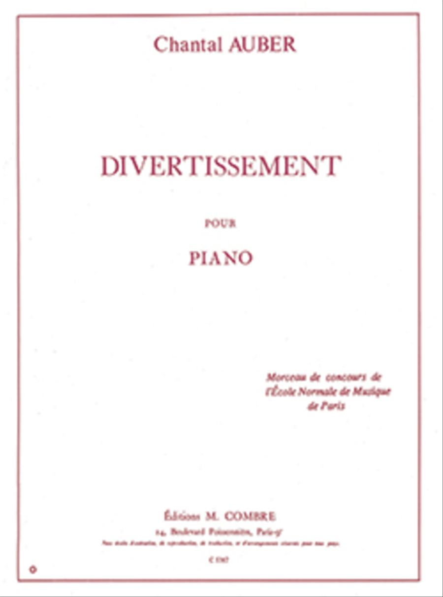 Divertissement Divertissement Piano Solo scores gallery preview page 1
