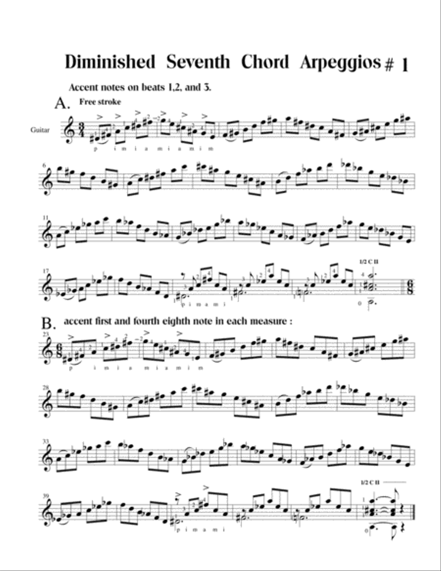 Classical guitar finger store exercises