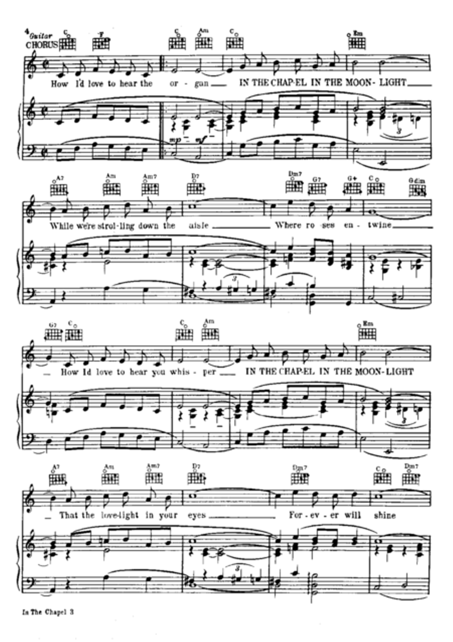 In The Chapel In The Moon Light Voice scores gallery preview page 3