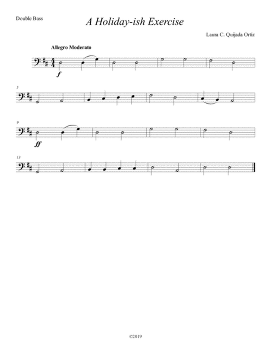 A Holidayish Exercise, for beginning string orchestra. SCORE & PARTS. image number null