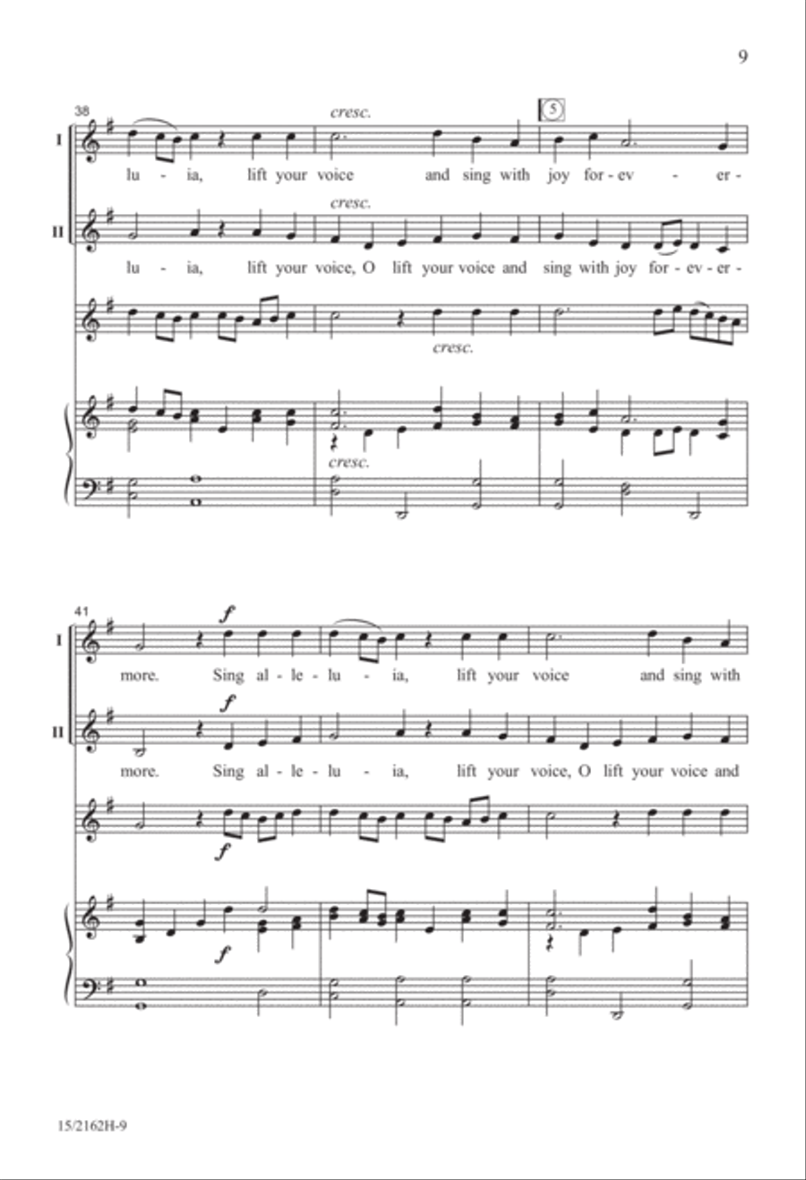 Cantate Deo (from Water Music Suite) 2-Part scores gallery preview page 9