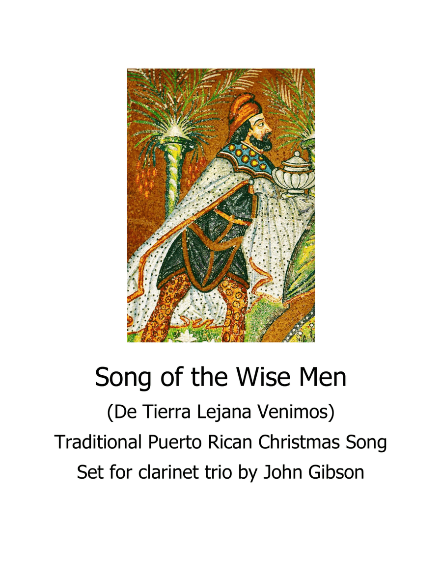 Song of the Wise Men - clarinet trio Clarinet Trio scores gallery preview page 1
