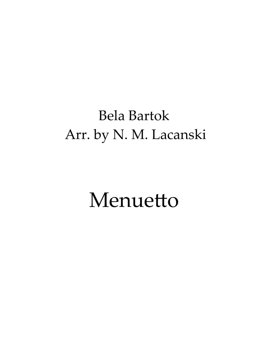 Menuetto Part scores gallery preview page 1