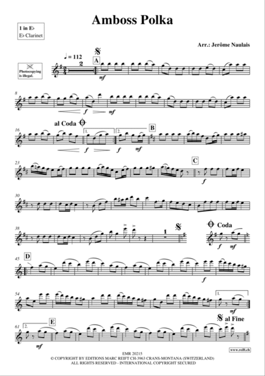 Amboss Polka Amboss Polka Woodwind Quartet scores gallery preview page 6