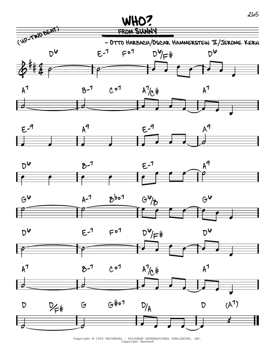 Who? Piano scores gallery preview page 1