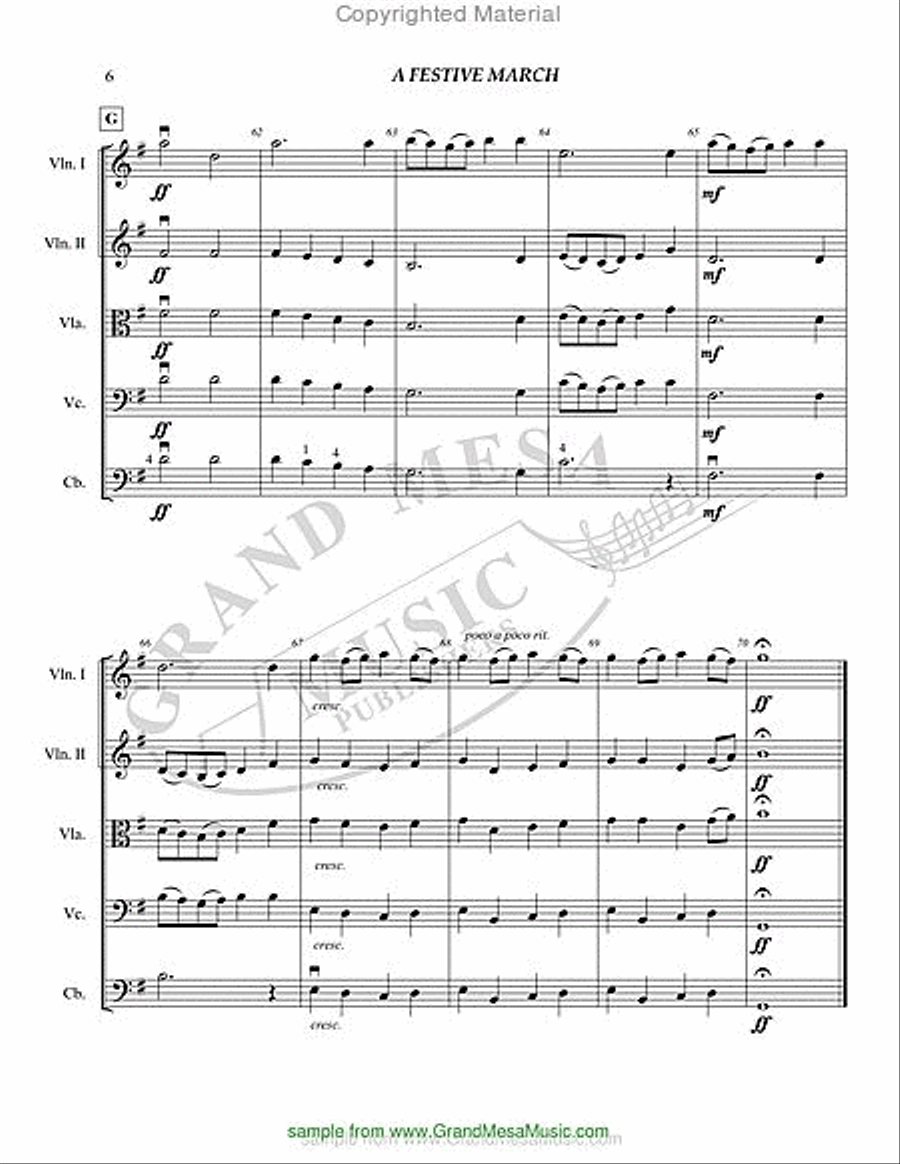 A Festive March String Orchestra scores gallery preview page 7