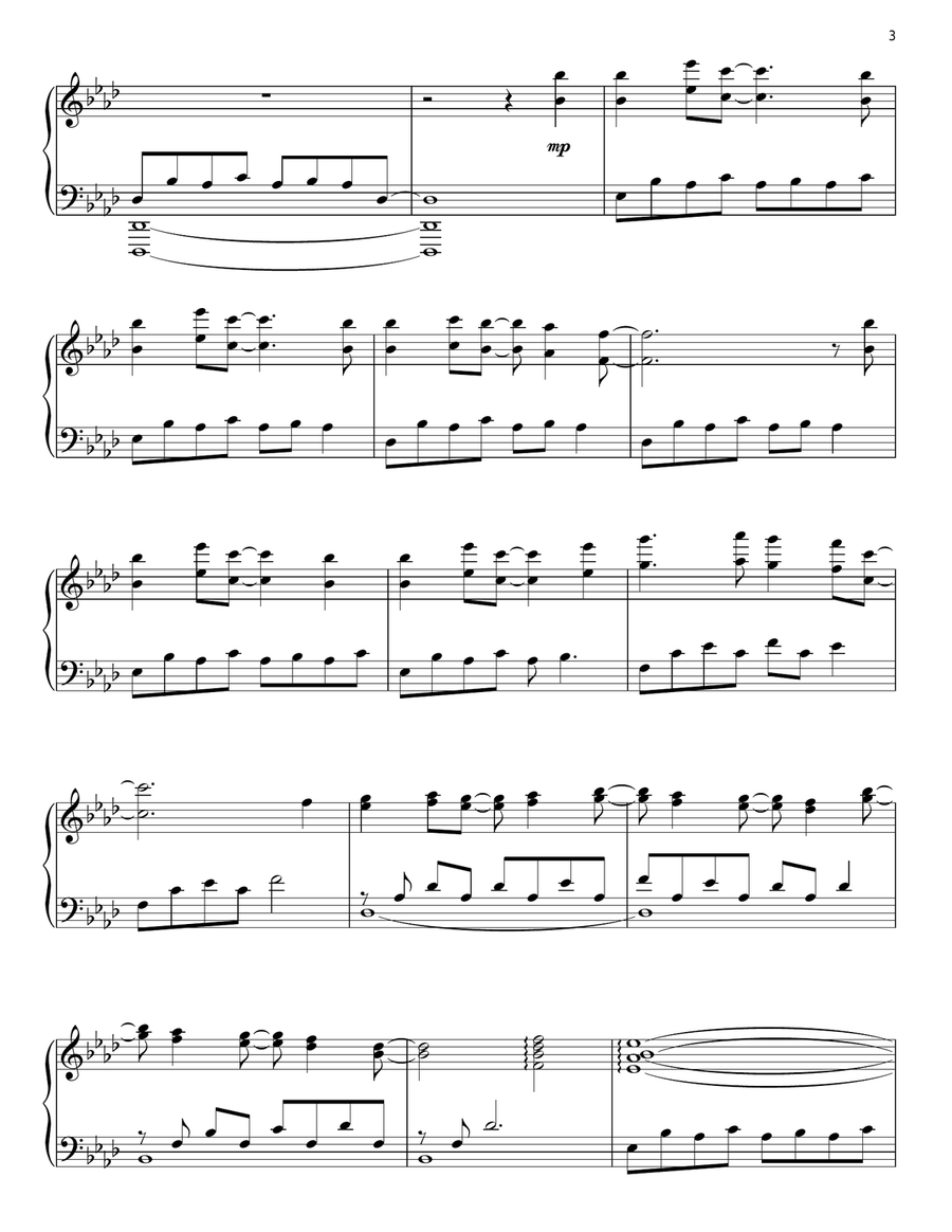 First Snow Piano Solo scores gallery preview page 3