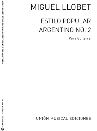 Book cover for Estilo Popular Argentino No.2