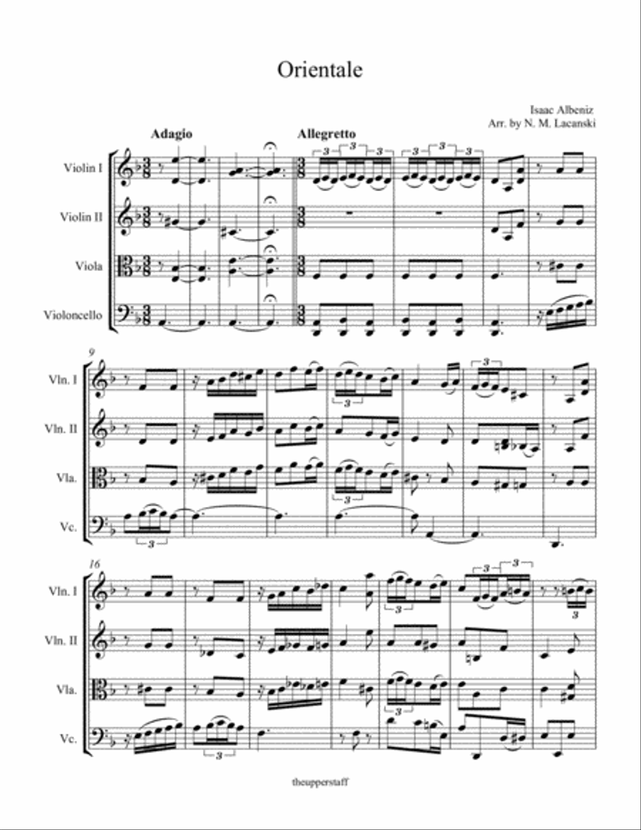 Sous le Palmier String Quartet scores gallery preview page 2