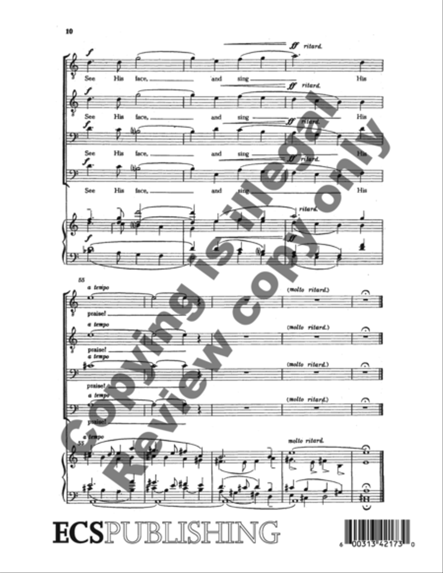 Cradle Song (Hush, My Dear, Lie Still) TTBB scores gallery preview page 8