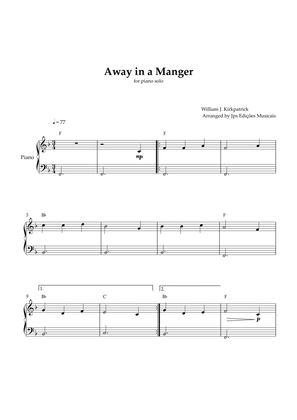 Book cover for Away in a Manger for Piano