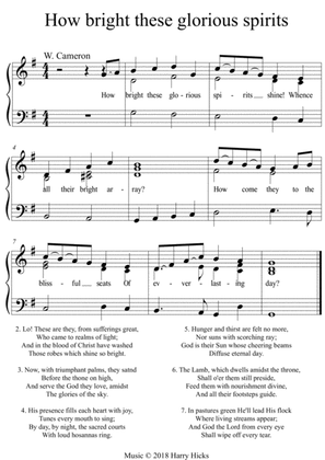 How bright these glorious spirits shine. A new tune to a wonderful old hymn.