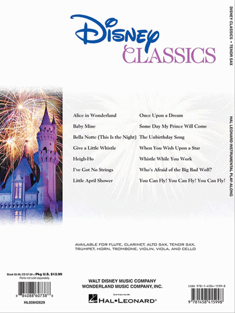Disney Classics Disney Classics Tenor Saxophone scores gallery preview page 2