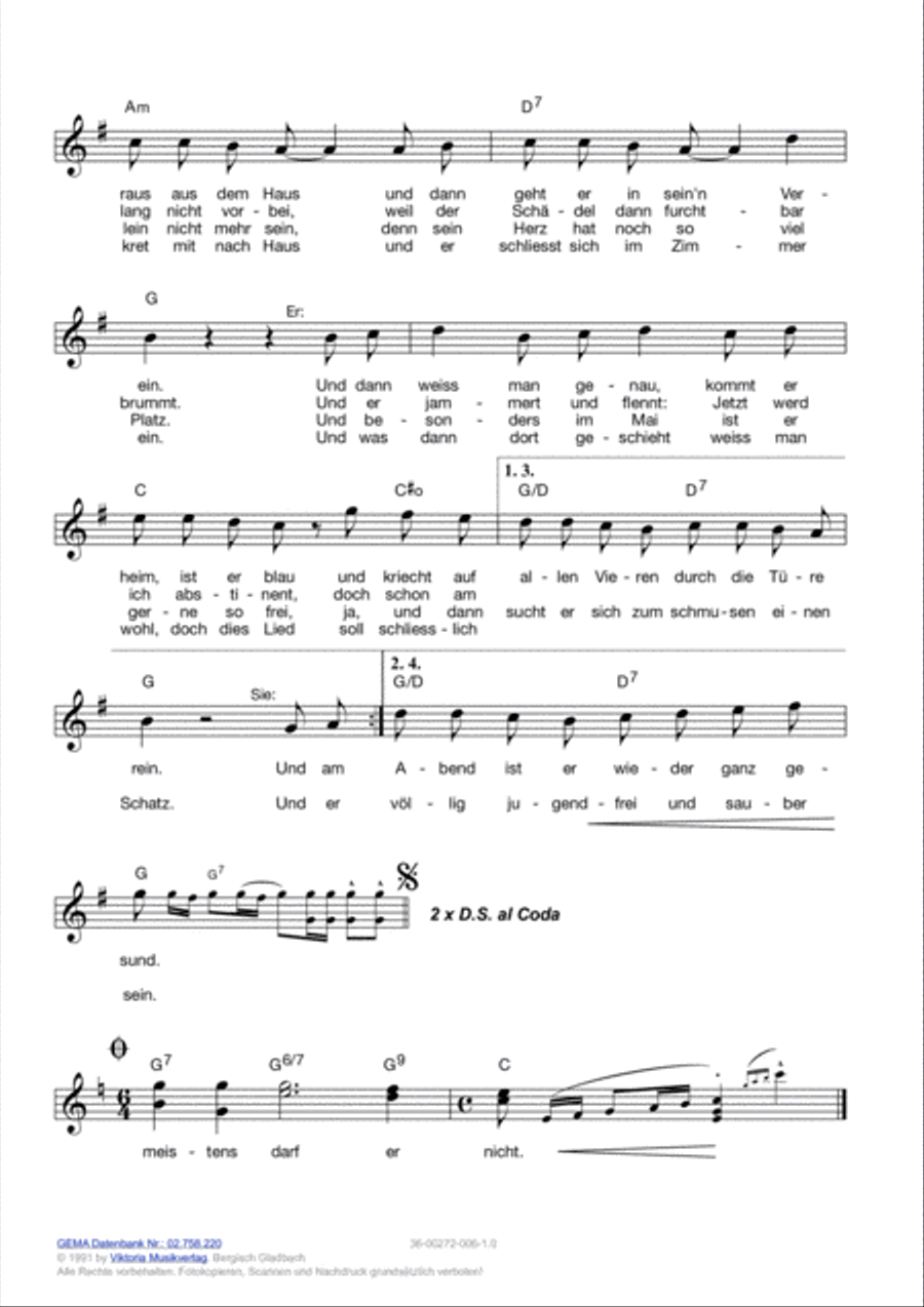 Lass doch dem Papa sein Vergnugen Voice scores gallery preview page 5