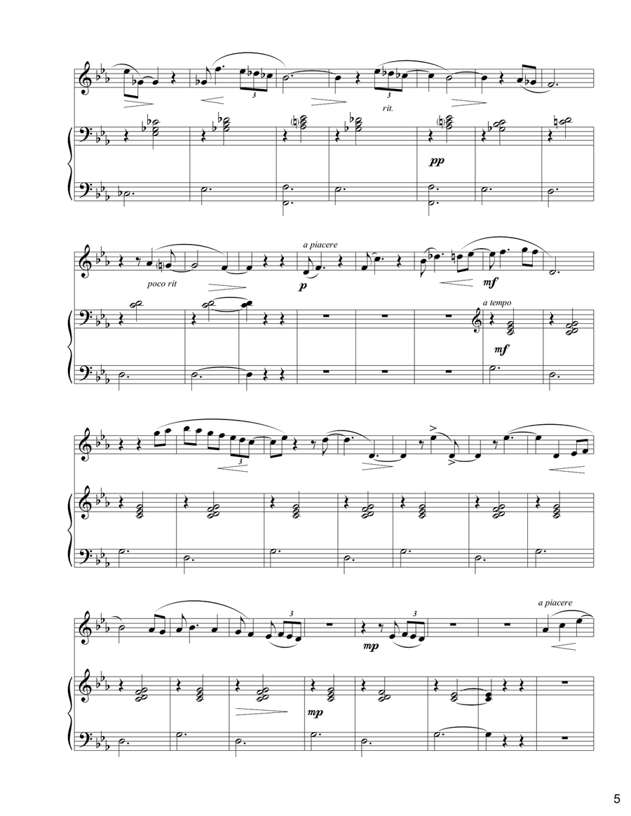 Sonata for Oboe and piano Piano scores gallery preview page 5