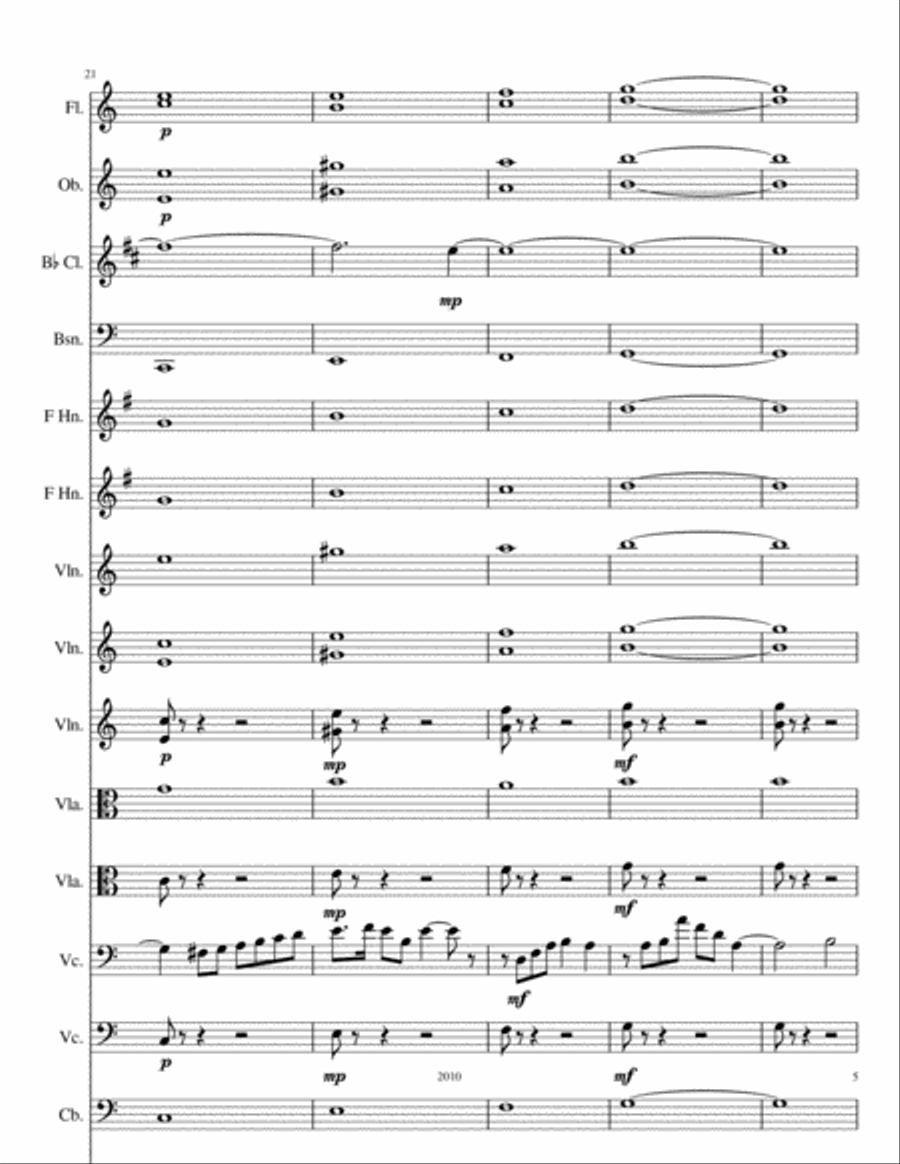 Sunrise Upon The Mojave River Chamber Orchestra scores gallery preview page 5