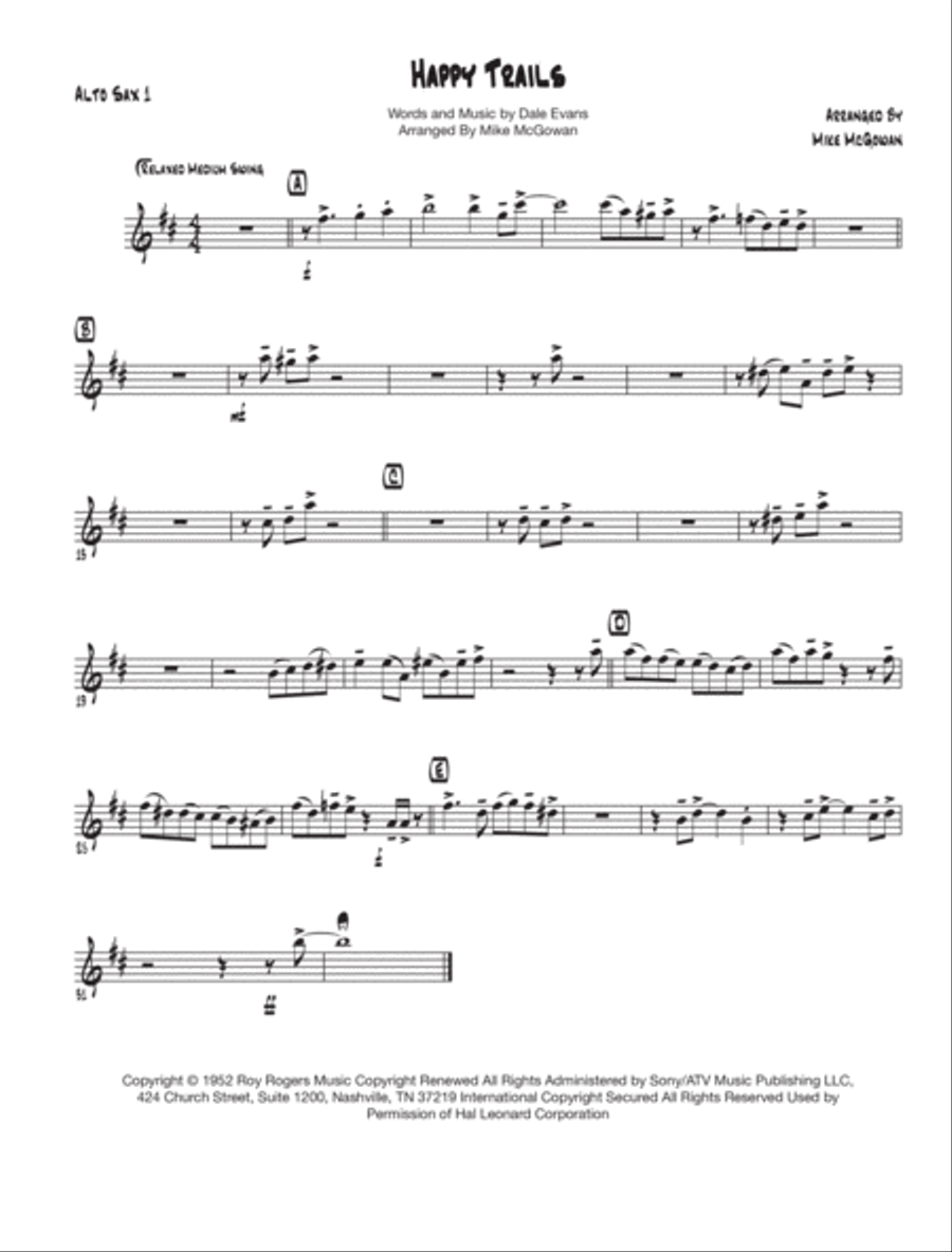 Happy Trails Happy Trails Jazz Ensemble scores gallery preview page 6