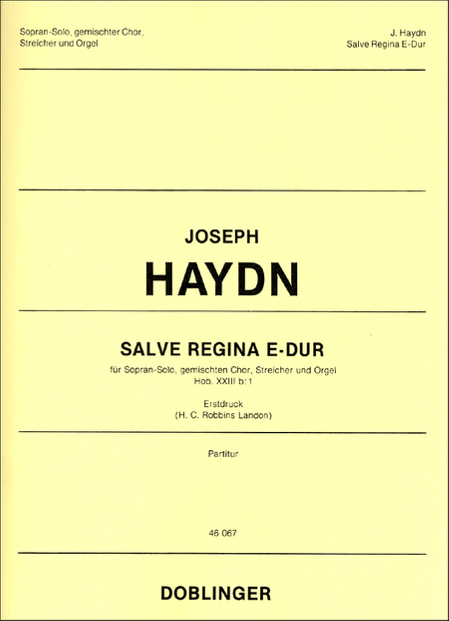 Salve Regina E-Dur Salve Regina E-Dur Choir scores gallery preview page 1
