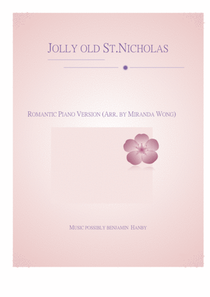 Book cover for Jolly Old St. Nicholas - Romantic Christmas Piano Music