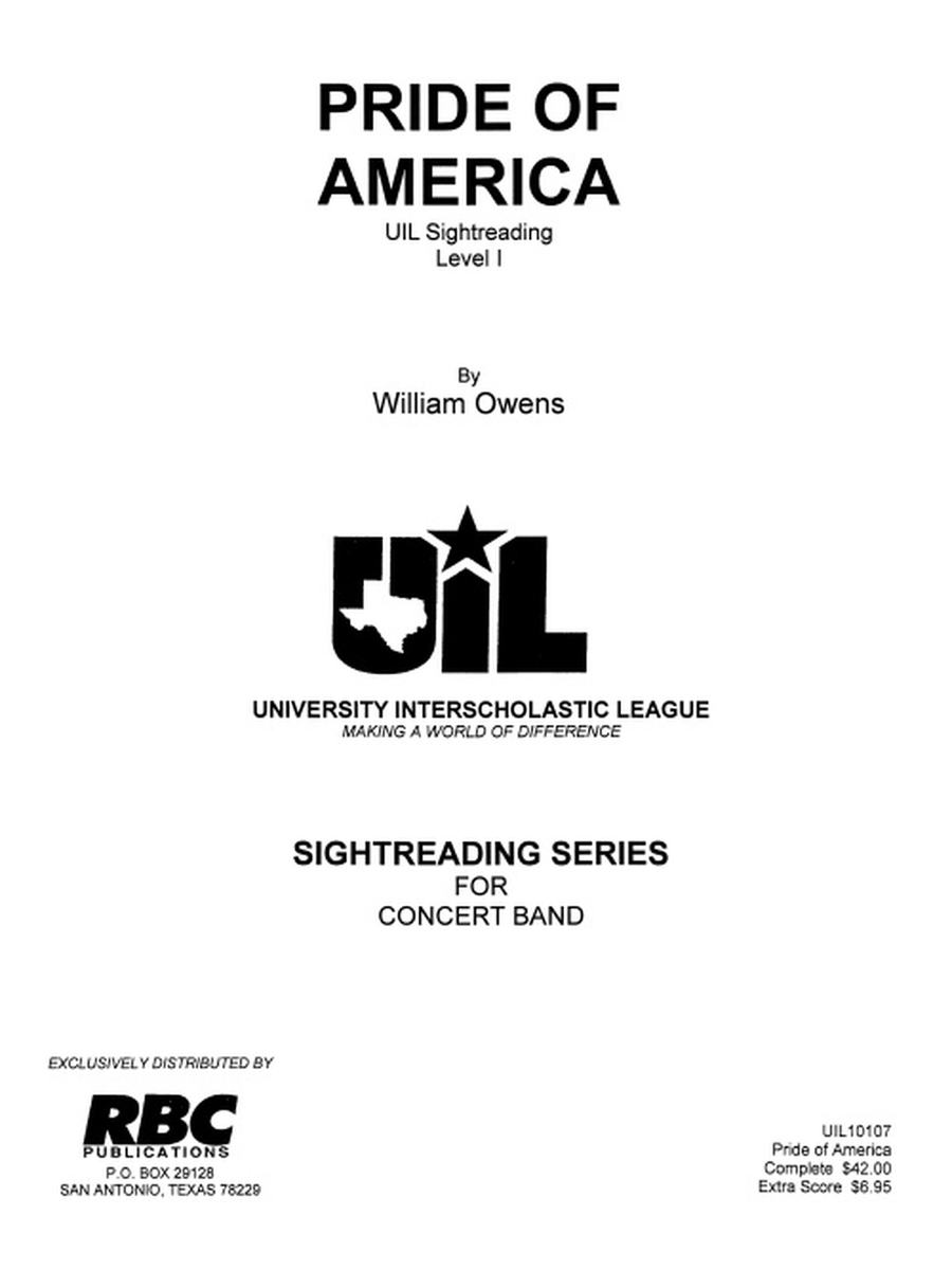 Pride Of America Concert Band scores gallery preview page 1
