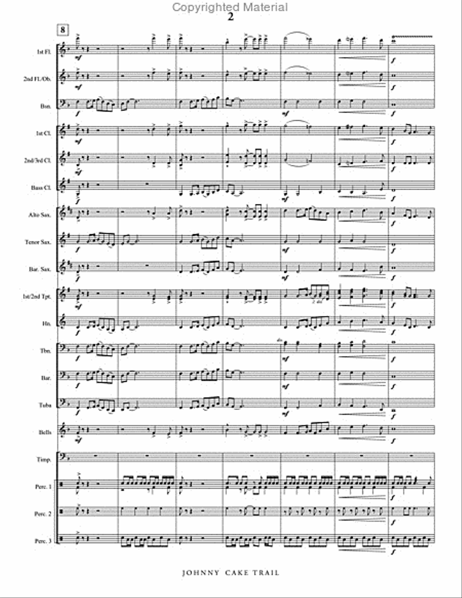 Johnnycake Trail Johnnycake Trail Concert Band scores gallery preview page 3