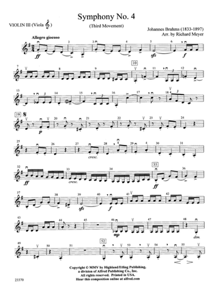 Symphony No. 4: 3rd Violin (Viola [TC])
