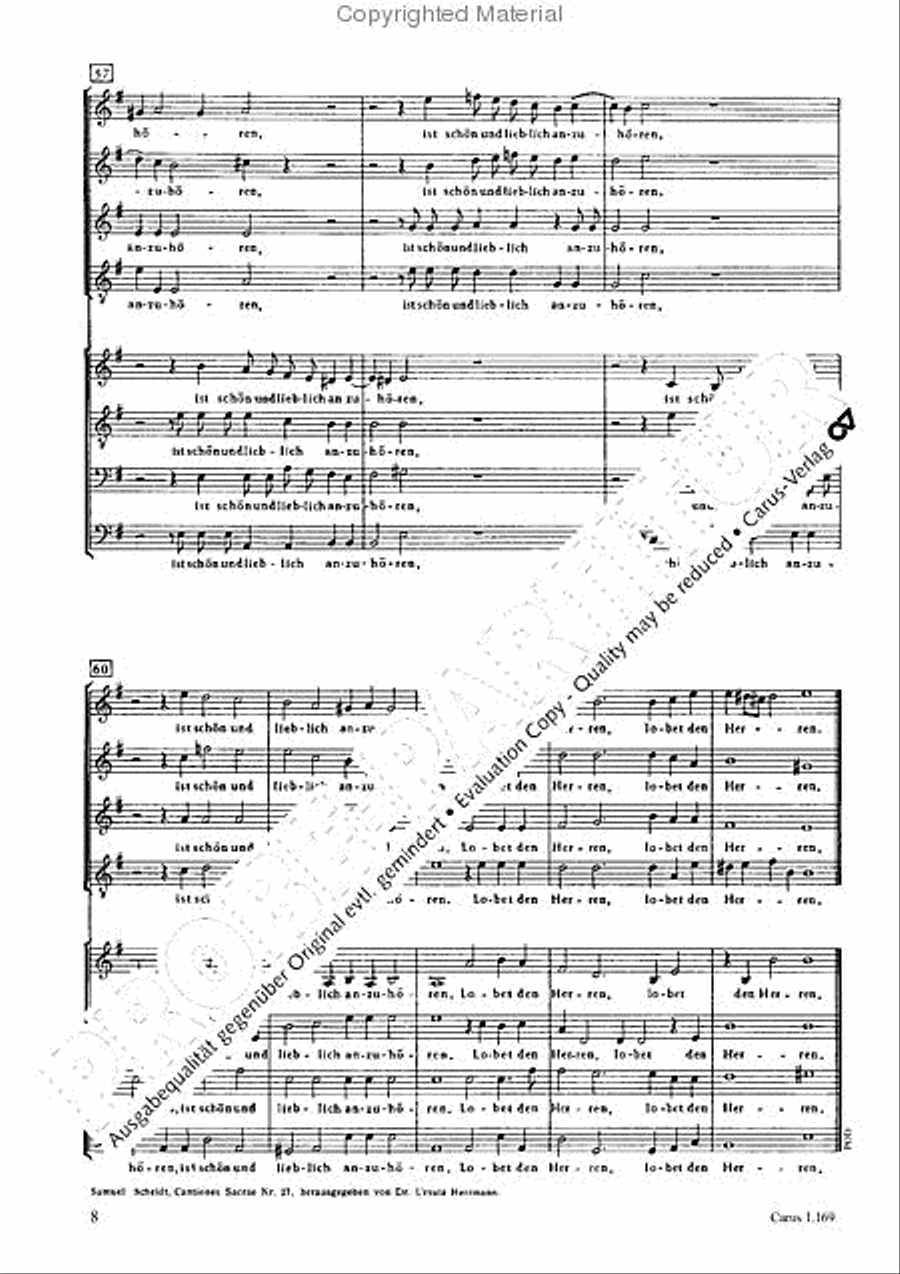 Lobet den Herren, denn er ist sehr Choir scores gallery preview page 9