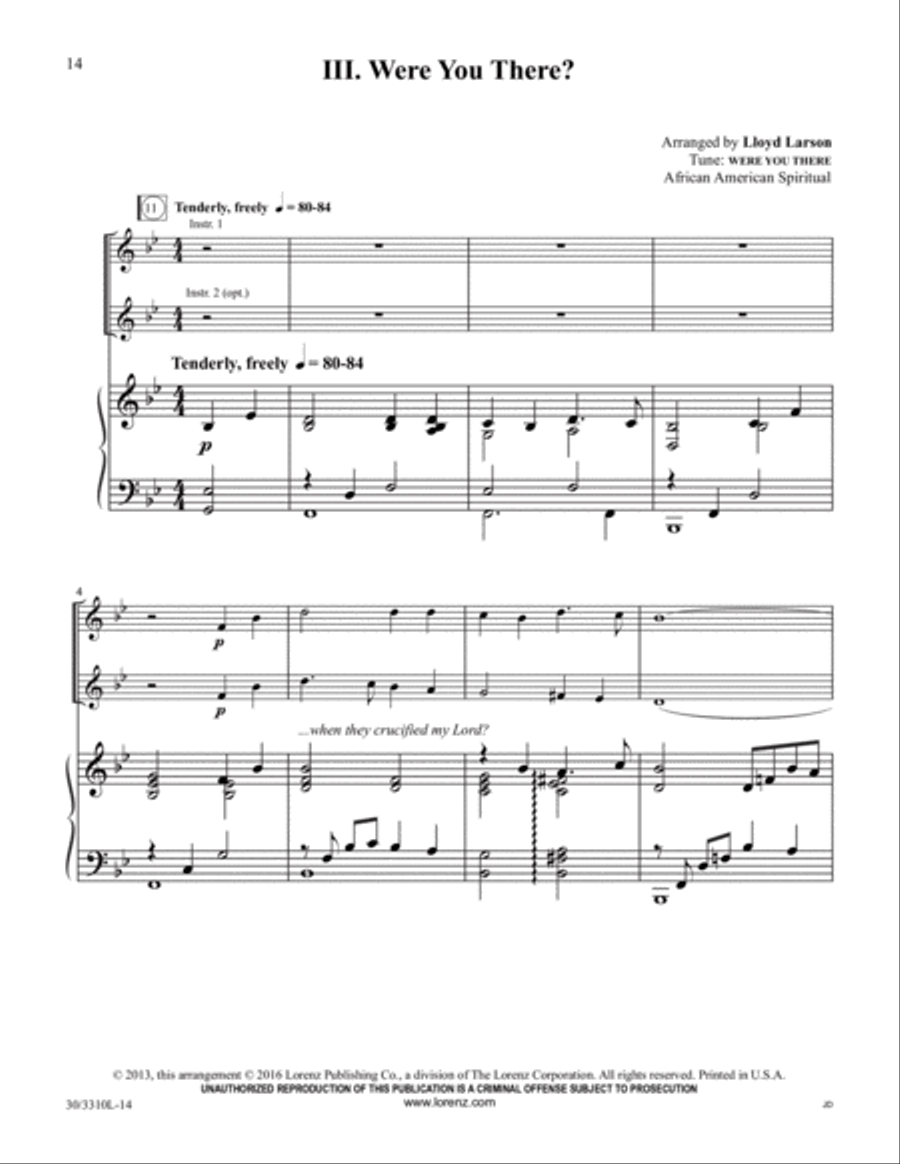 Were You There? Were You There? Piano scores gallery preview page 8