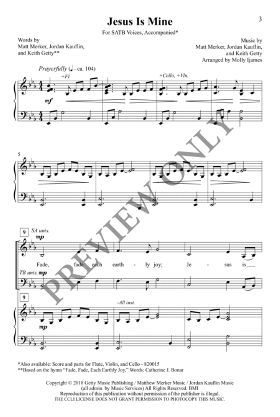 Jesus Is Mine 4-Part scores gallery preview page 2