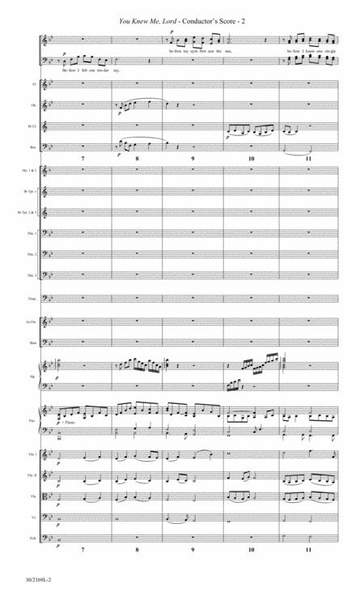 You Knew Me, Lord - Orchestra Score/Parts